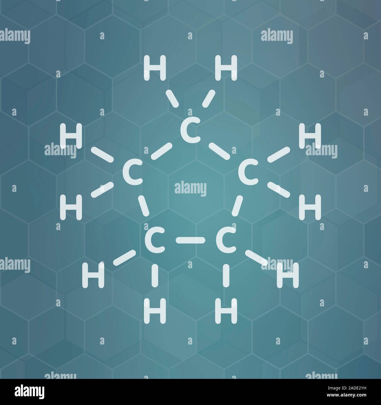 Cyclopentane cycloalkane molecule. Used in refrigerators and freezers