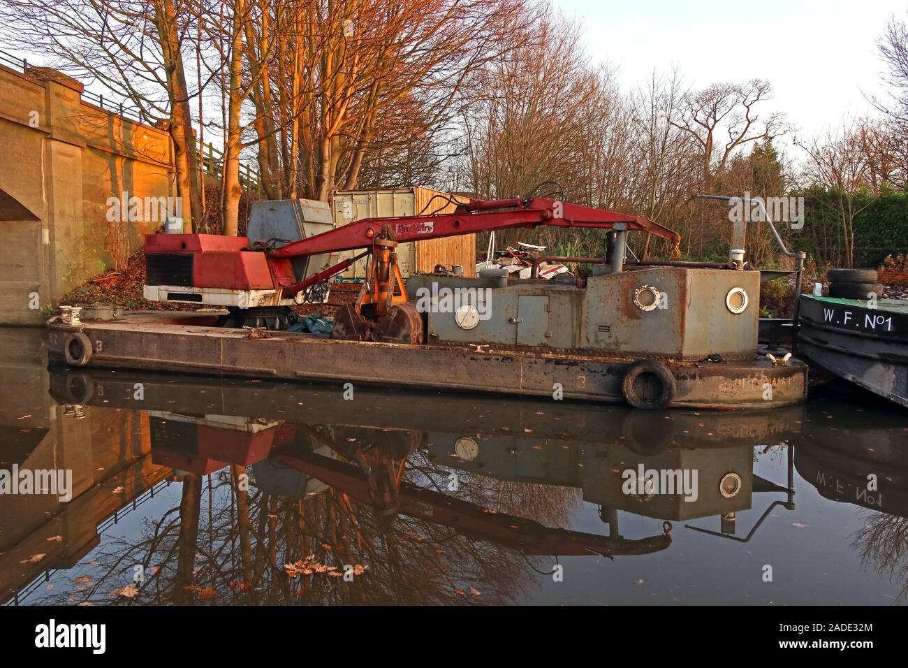 Water Witch,Working Barge, Bridgewater Canal, Lymm,Warrington,Cheshire,England,UK,WA4 Stock Photo