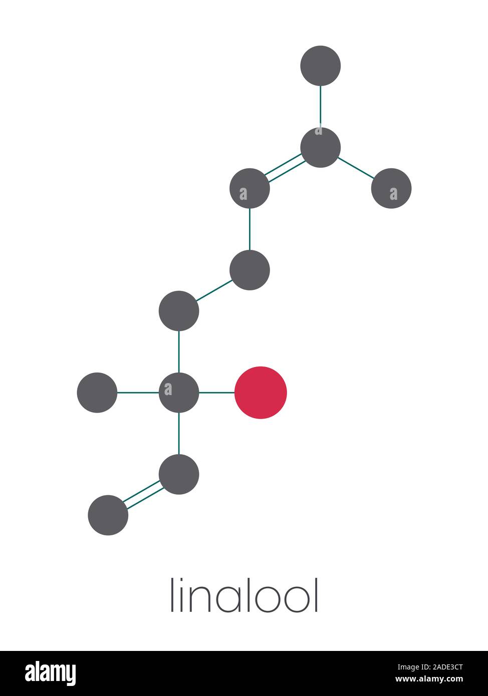 Linalool scent molecule. Stylized skeletal formula (chemical structure ...