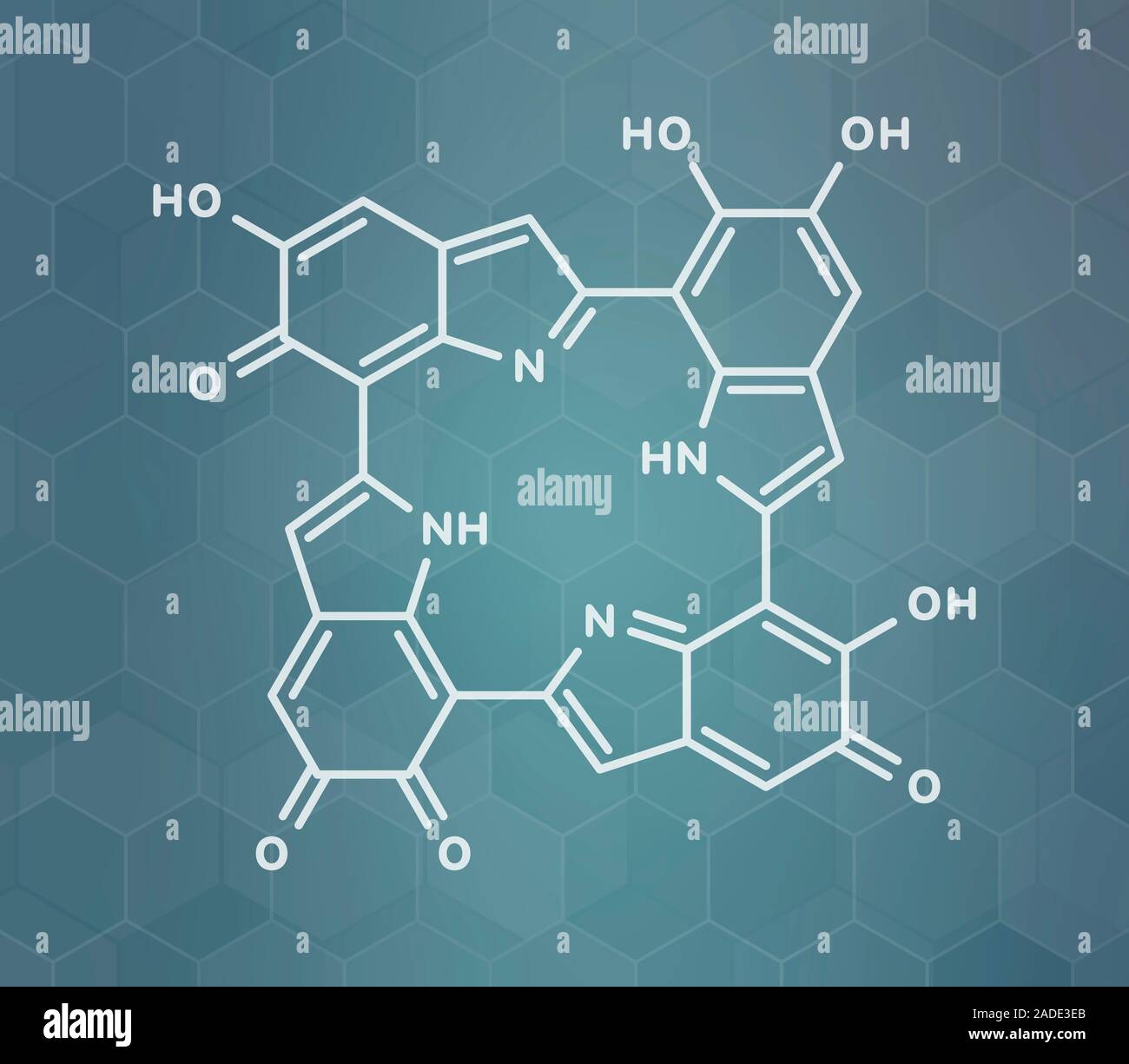 Melanin (eumelanin), proposed oligomeric structure model. Primary ...