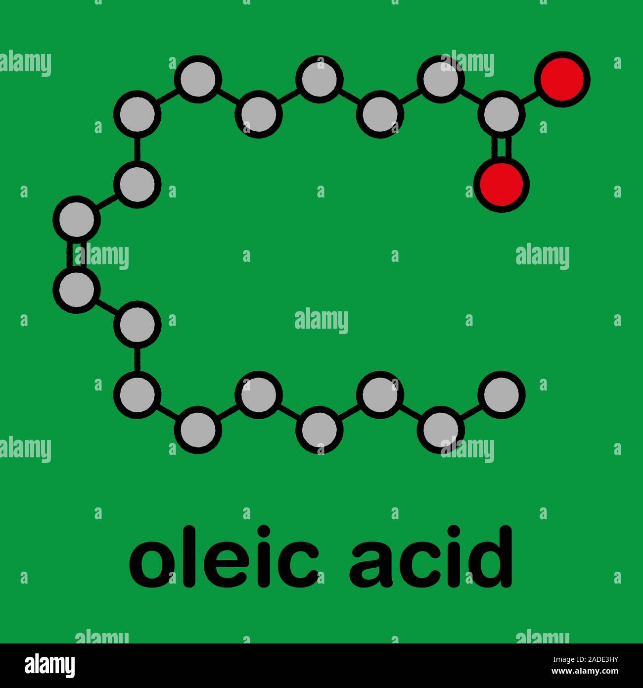 Oleic acid (omega9, cis) fatty acid. Common in animal fats and