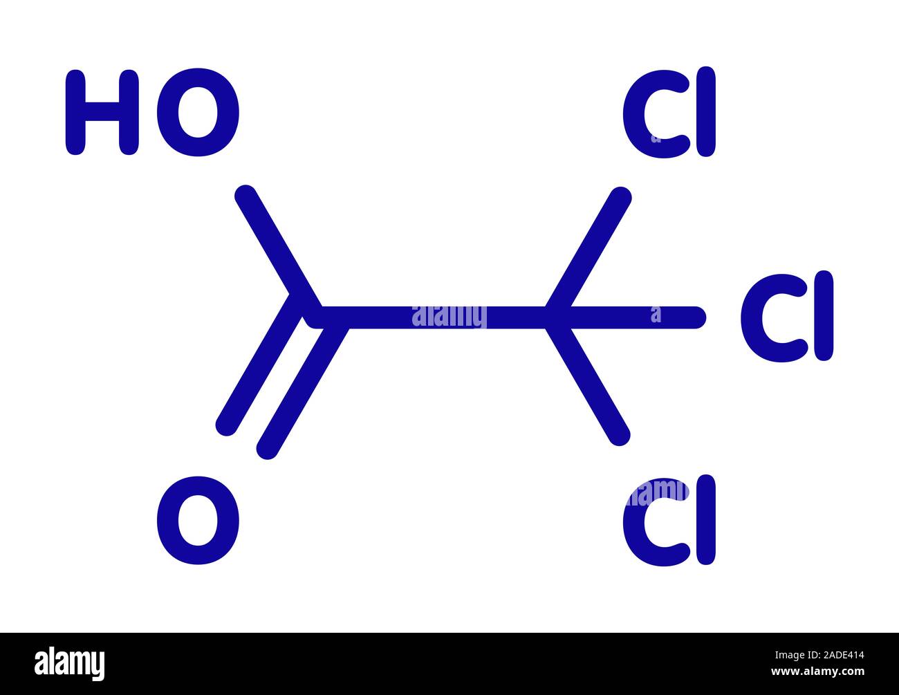Trichloroacetic acid (TCA) molecule. Used in dermatological treatment