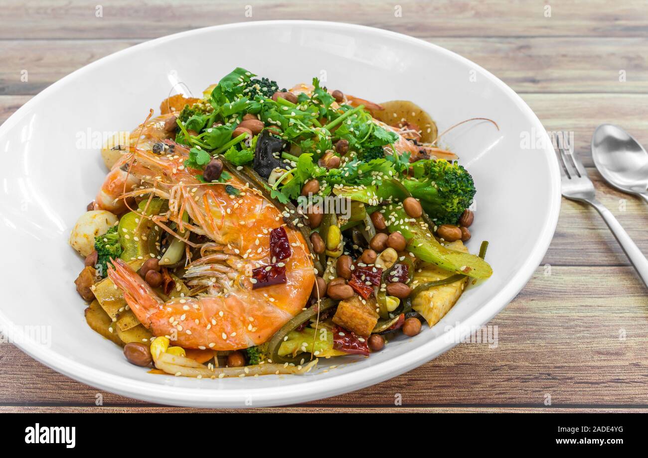 Mala Xiang Guo (stirfry pot). Chongqing Sichuan Spicy Fragrant Pot