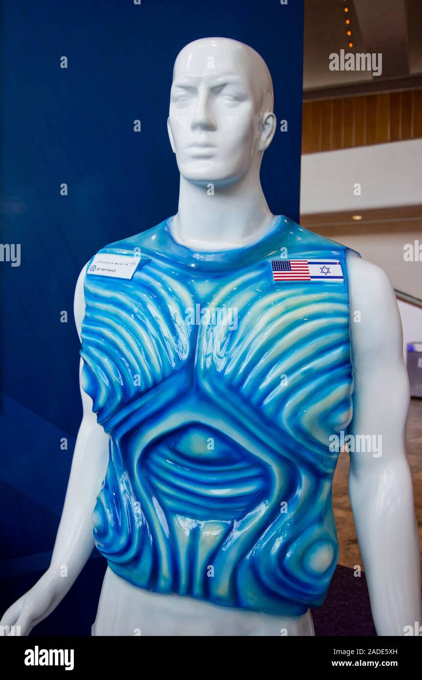 A dummy wearing an Astrorad radiation vest designed to protect astronauts on deep space missions