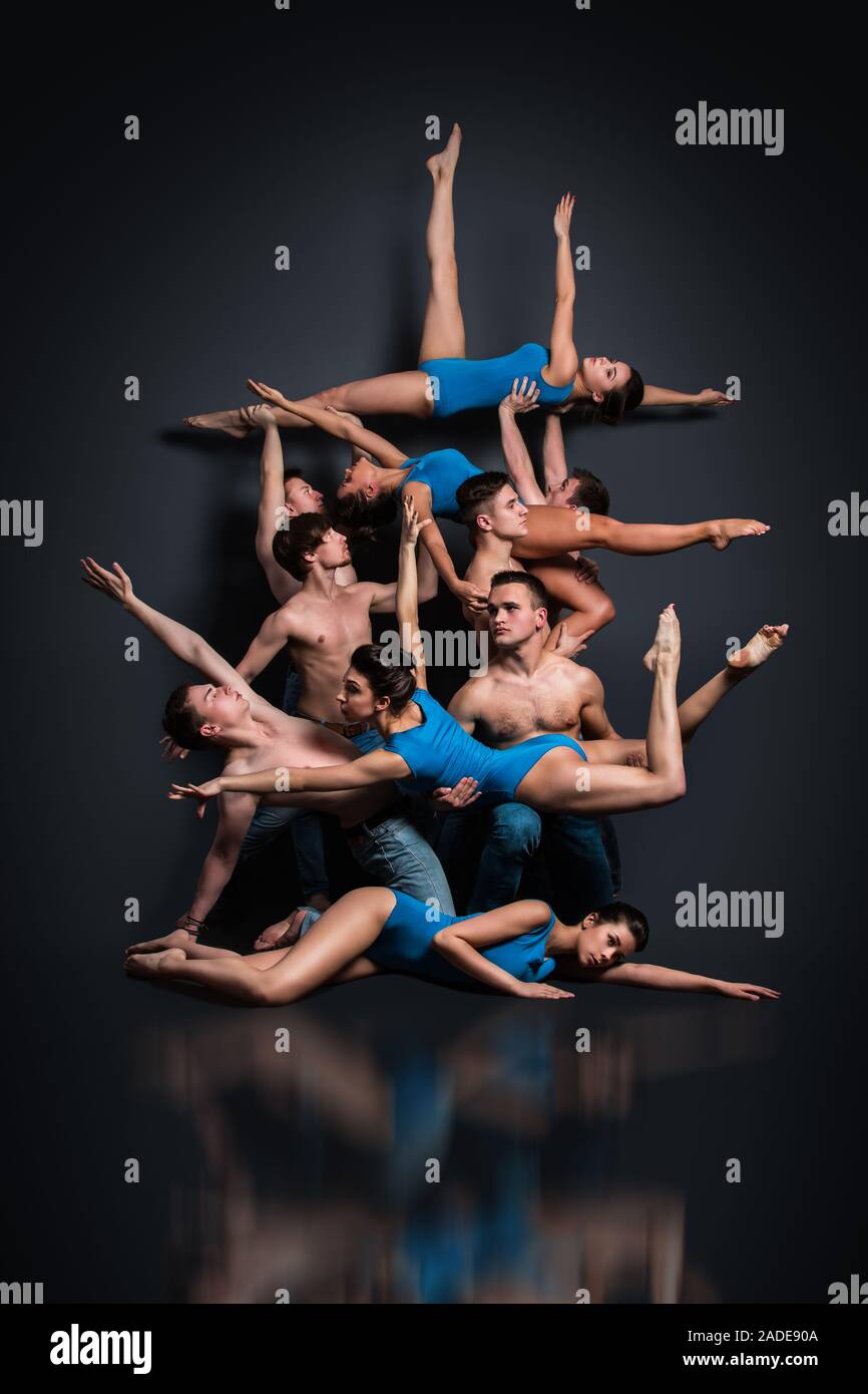 Couple Dancers Posing Over White Background. Dance School Concept Stock  Photo - Image of action, american: 170328792