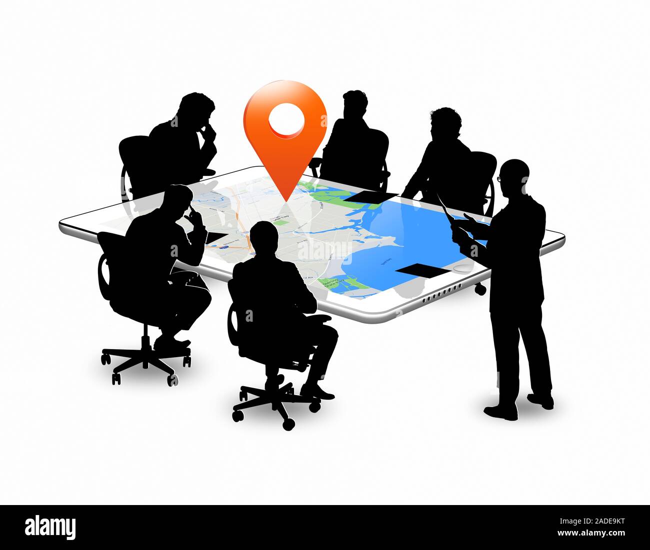 Conference call, conceptual image. Stock Photo