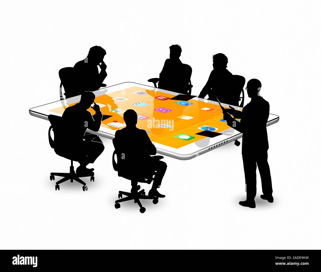 Conference call, conceptual image. Stock Photo