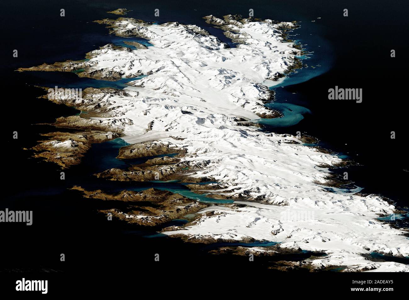 South satellite image. This view looks southeast, with the