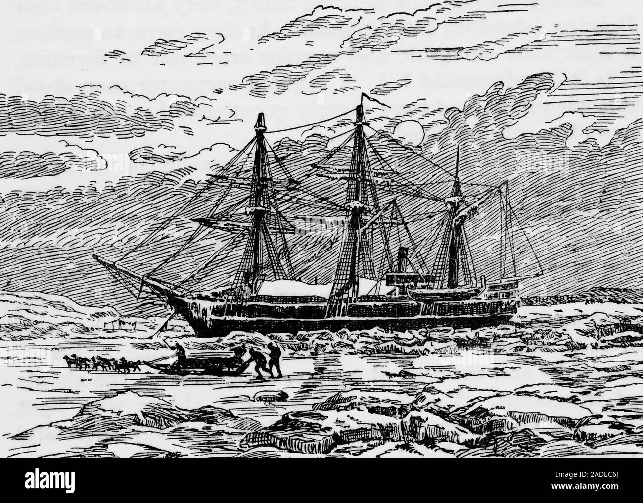The Steamship Vega Icebound Off The Coast Of Siberia Near Pitlekal 
