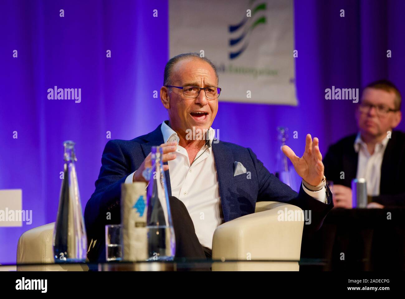 Edinburgh,UK, 3rd December 2019: Theo Paphitis, the retailer and panelist on BBC Television's Dragons' Den series. Credit: TERRY MURDEN / ALAMY Stock Photo