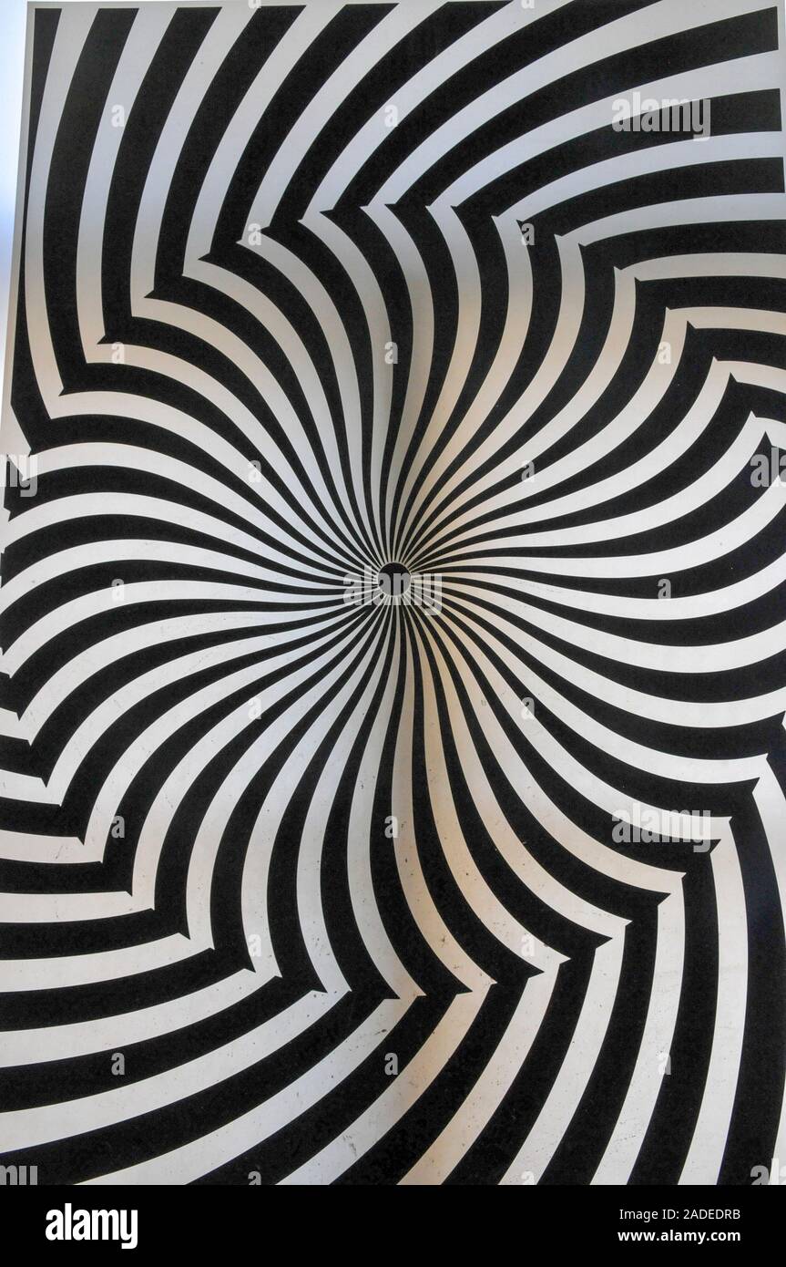 Optical spiral illusion. Stock Photo