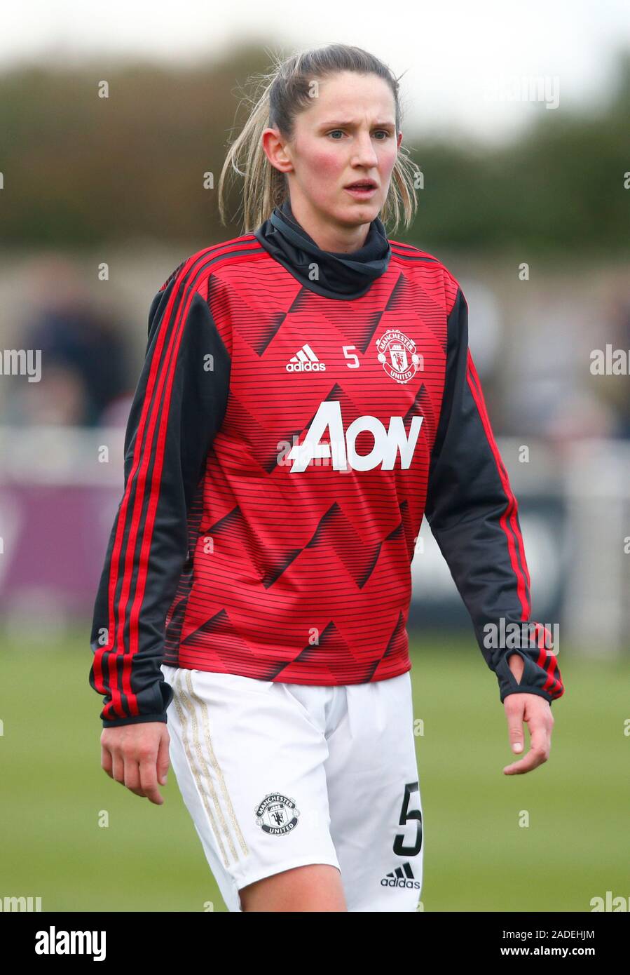 Dagenham England December 01 Abbie Mcmanus Of Manchester United Women During The Pre Match Warm Up During Barclays Women S Super League Match Bet Stock Photo Alamy