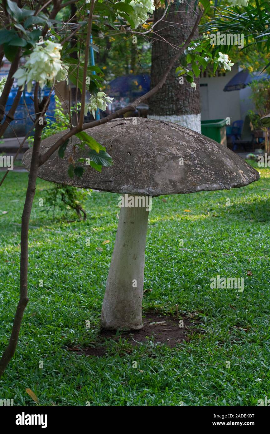 A Giant Mushroom In A City Park Downton Ho Chi Minh City
