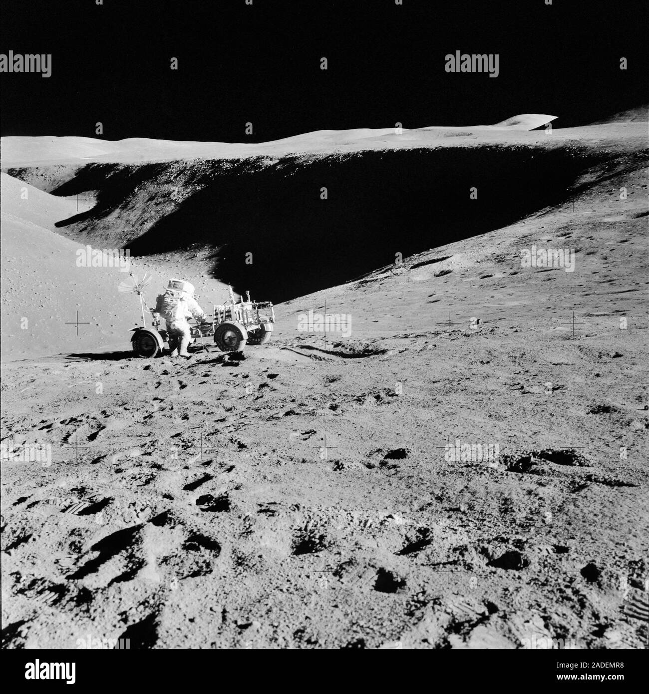 Apollo 15 lunar surface exploration, July 1971. US astronaut David ...