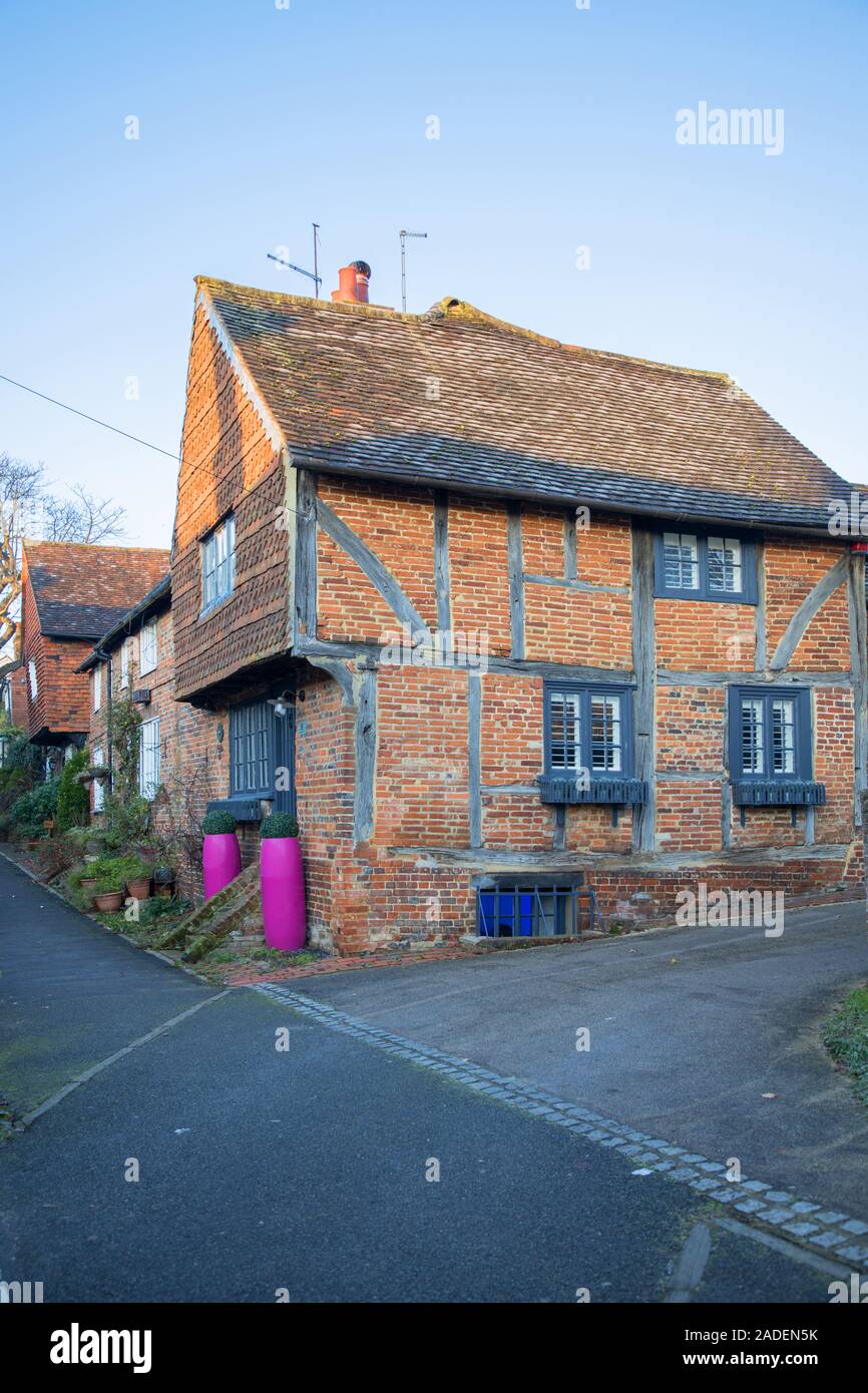 old protected houses in church walk bletchingley village surrey Stock
