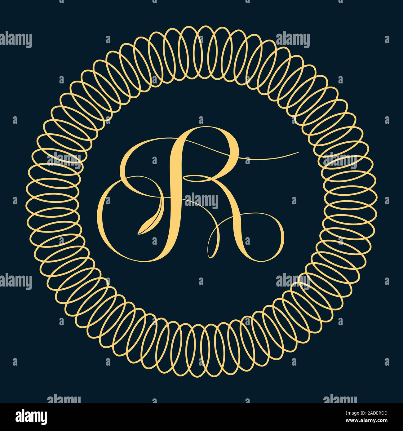Letter R monogram for personal and product branding Stock Vector Image ...