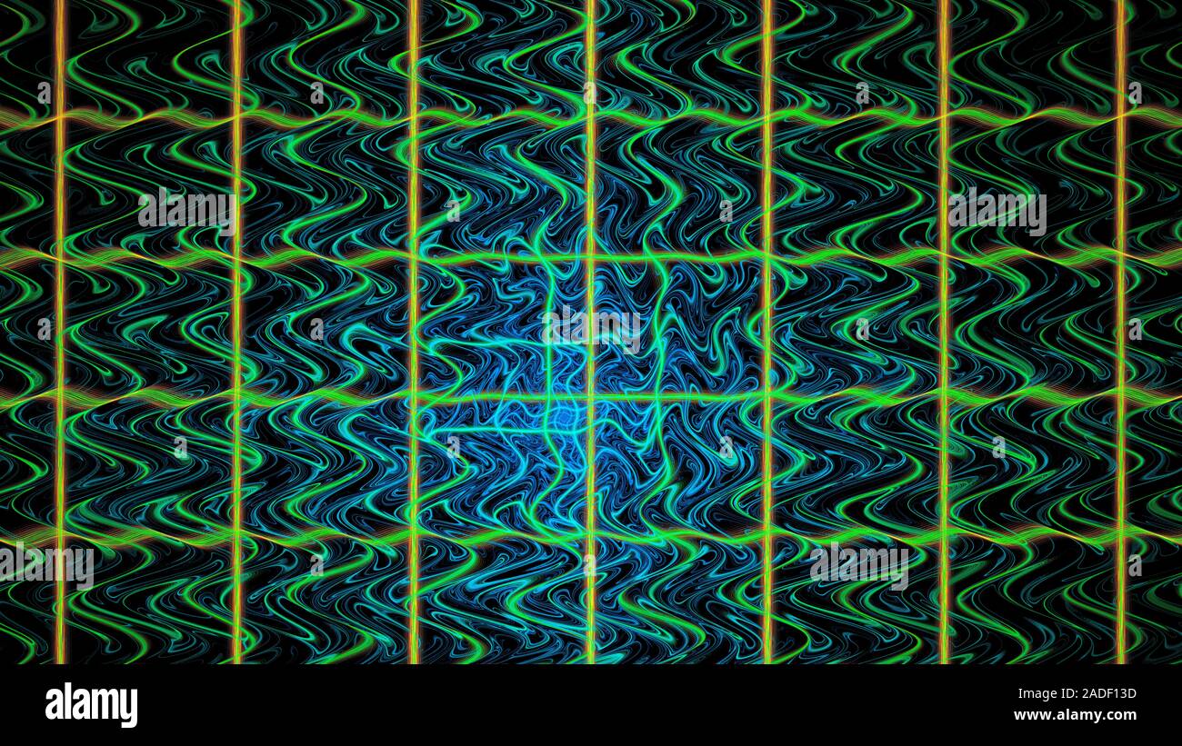 Conceptual fractal illustration of data interference and of quantum