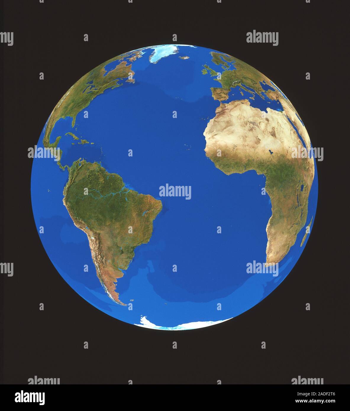 Not for poster use Earth from space. Cloudless satellite image of the