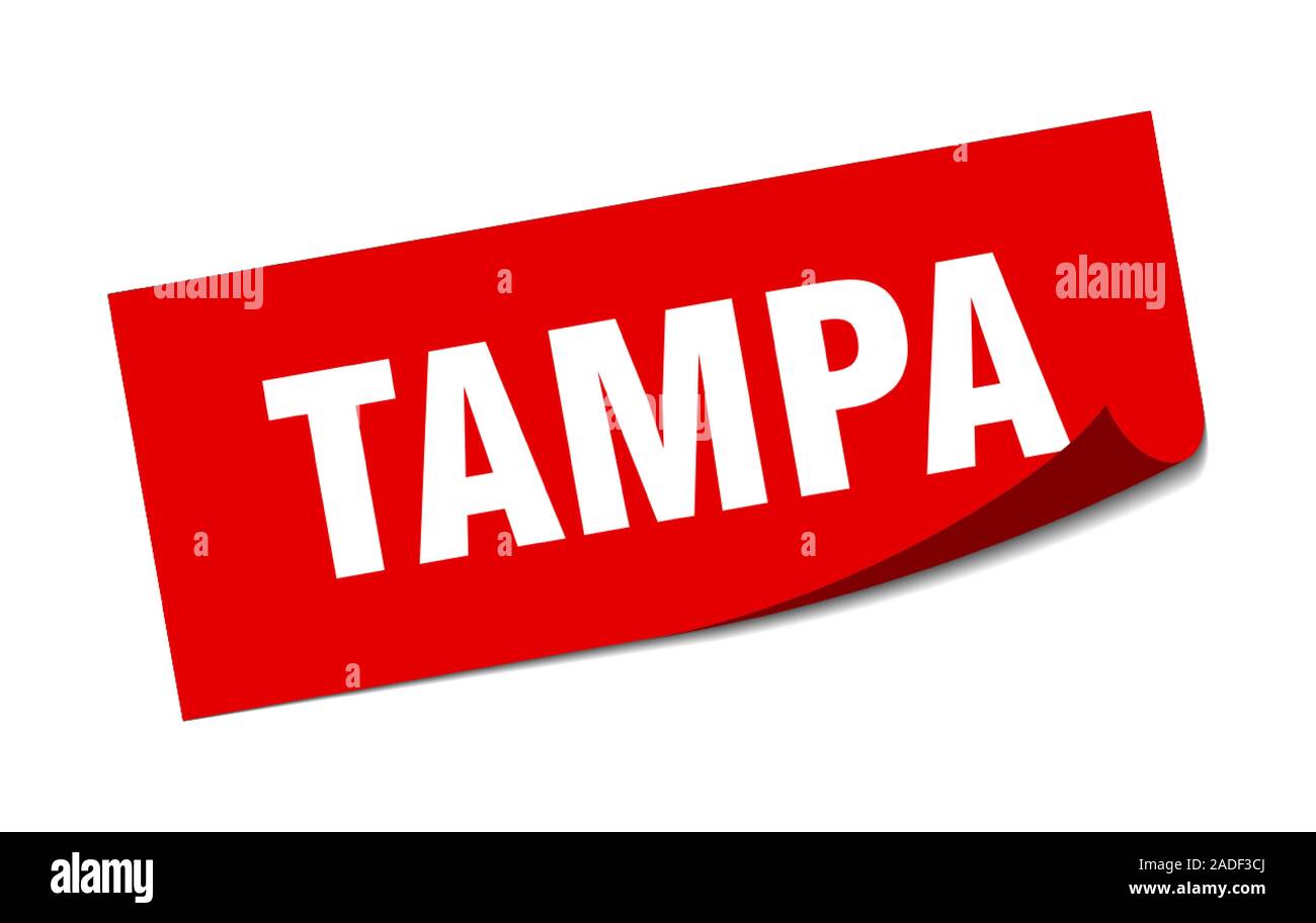 Tampa sticker. Tampa red square peeler sign Stock Vector Image & Art ...