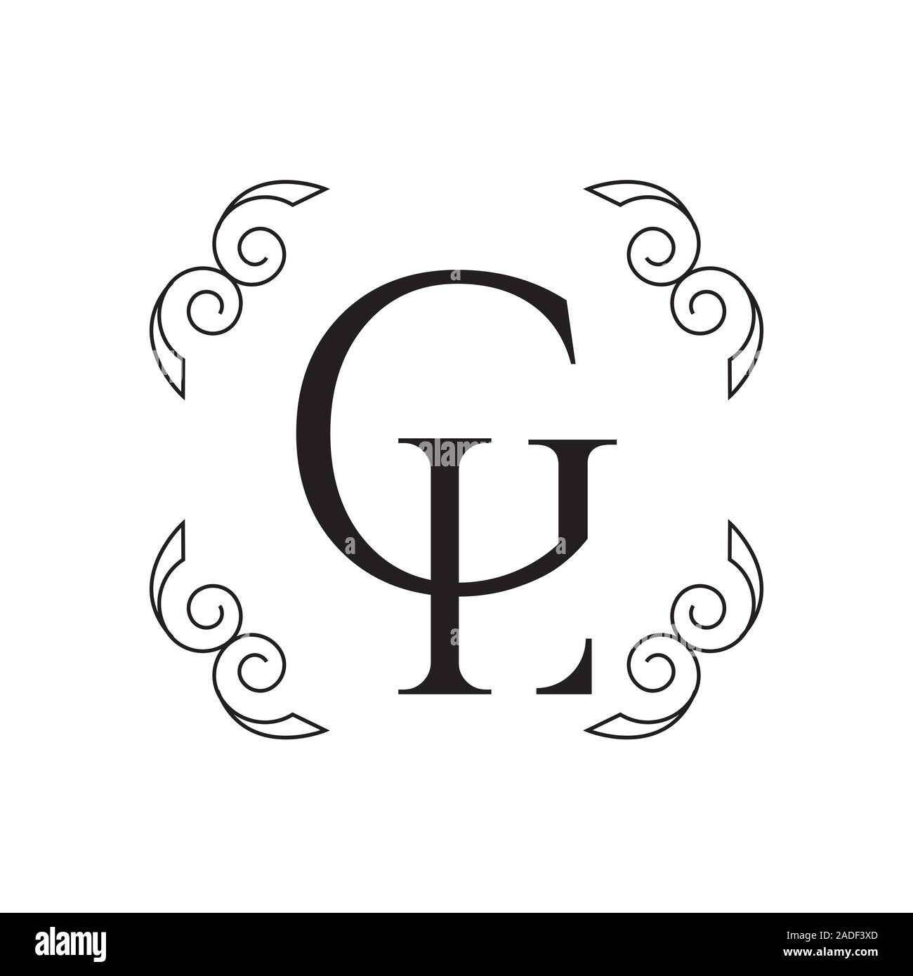 G L Vector Logo Gl Design Letters G L Emblem Stock Vector Image Art Alamy