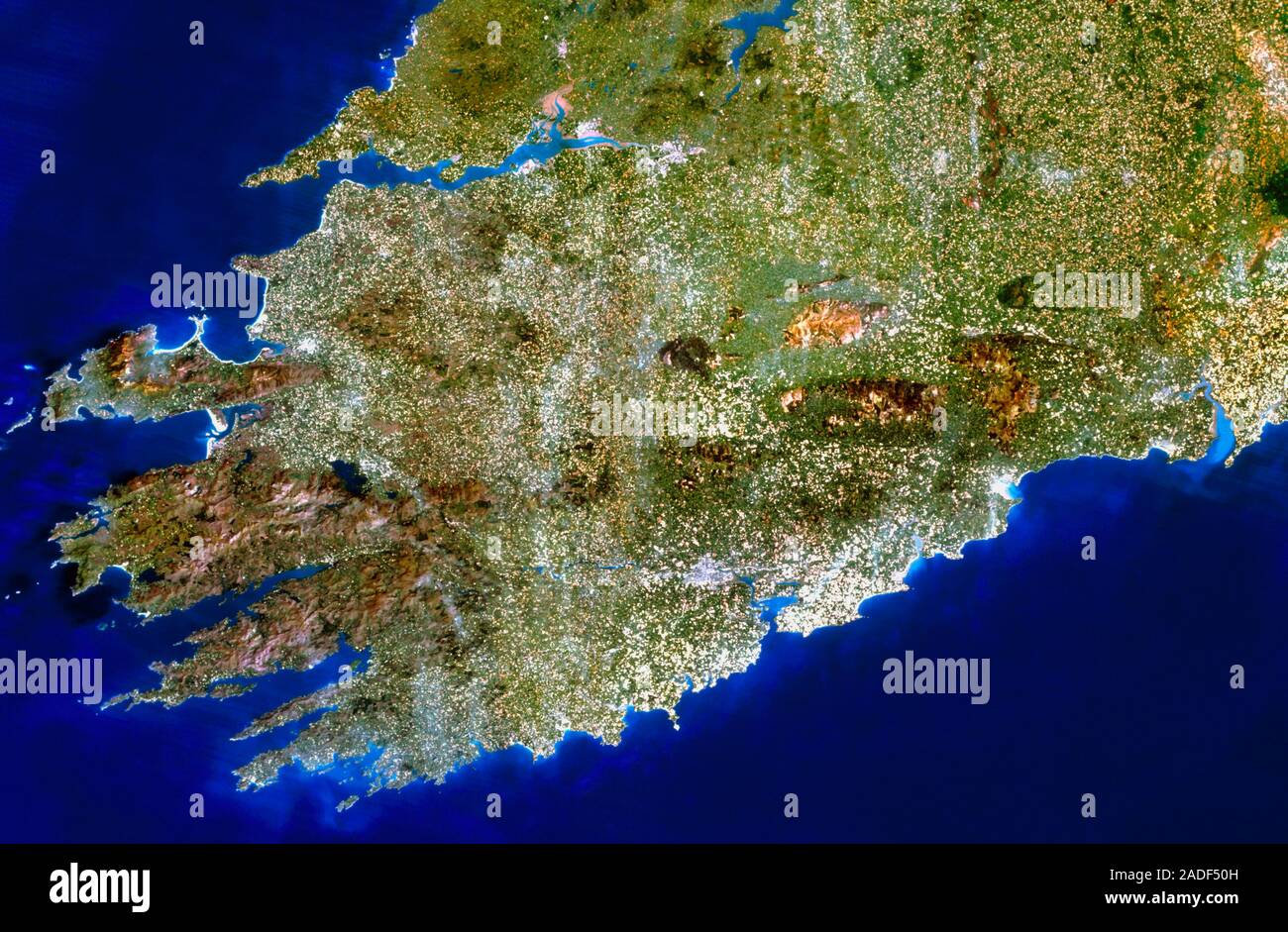 Munster, Ireland. Satellite image of the province of Munster in the