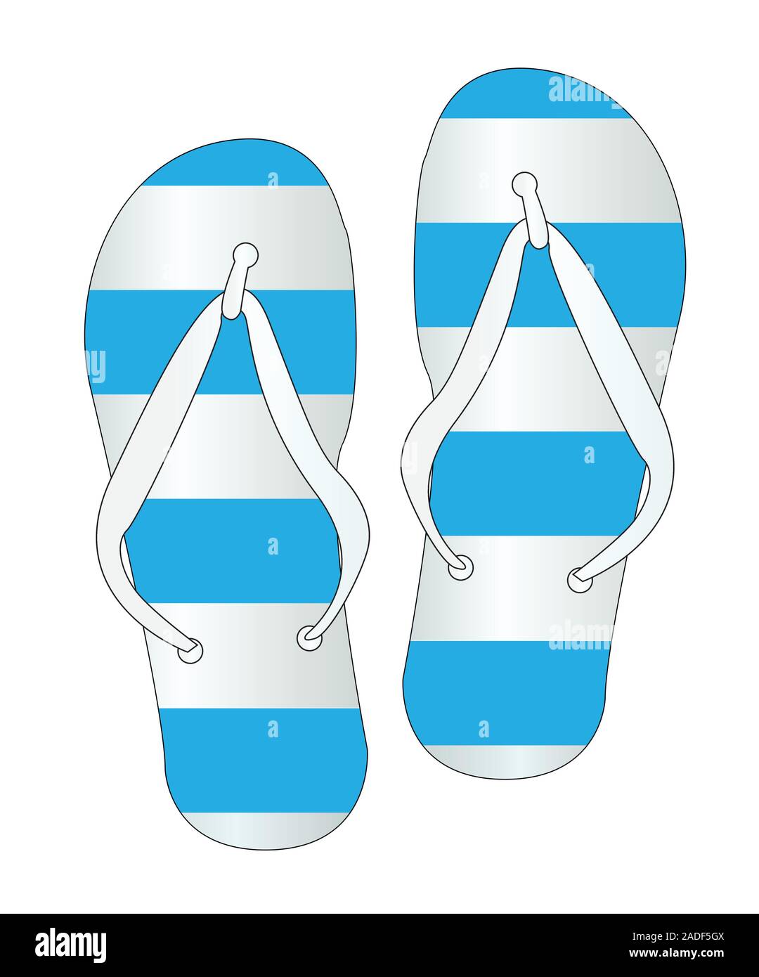 white line flip flops