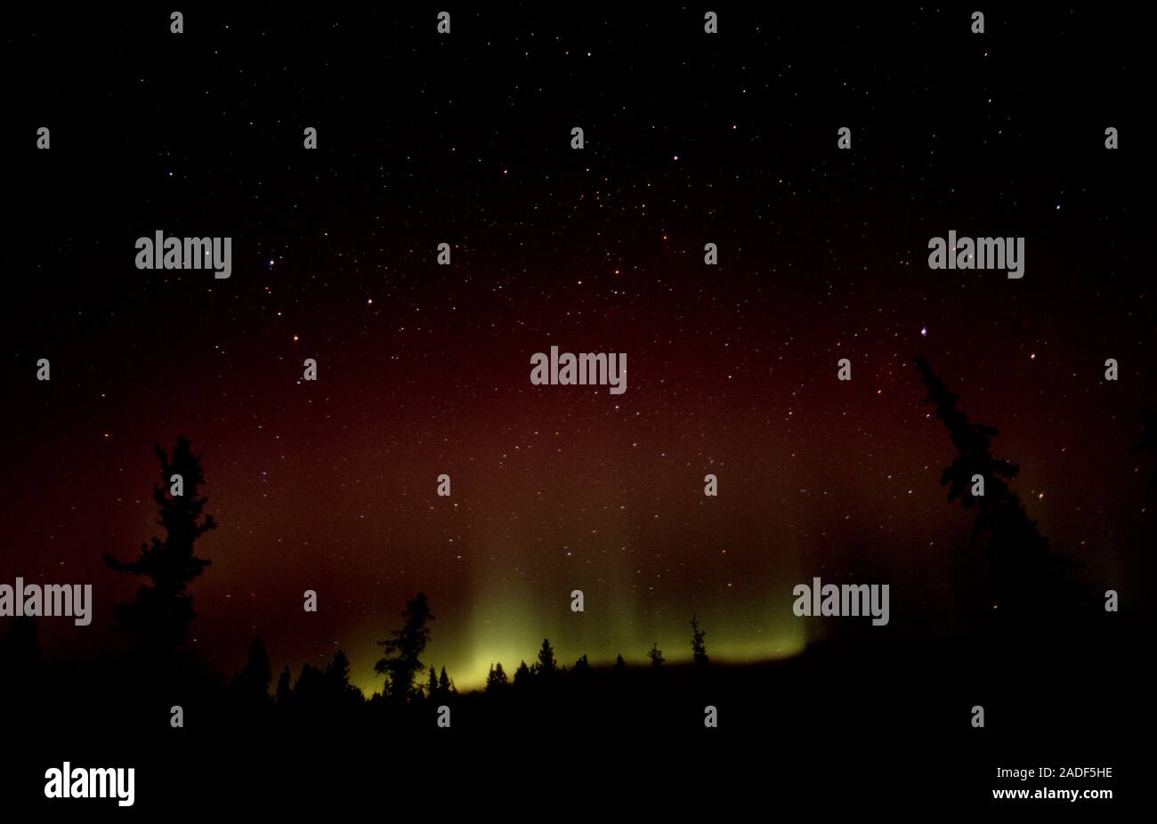Aurora borealis. Aurora borealis or northern lights display over ...