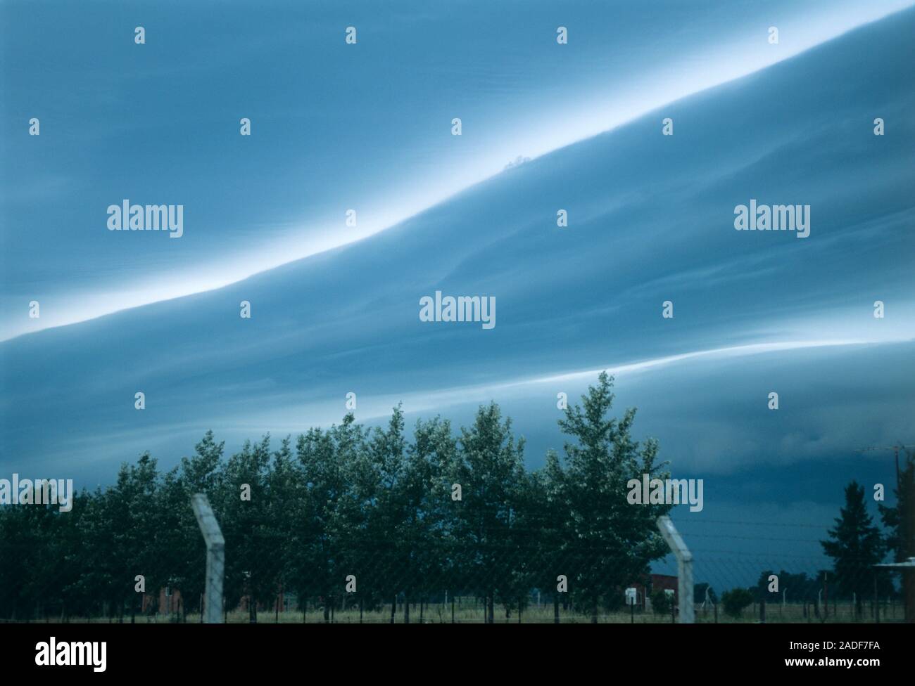 Storm clouds. The clouds are a dry, cold, southwesterly