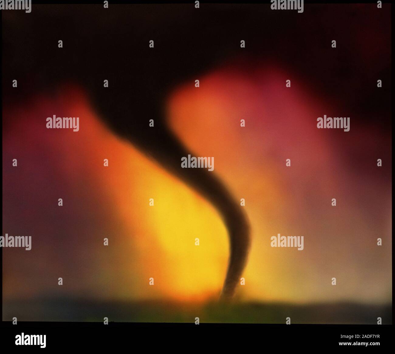 Tornado. Computer illustration of a tornado. A tornado is a violent