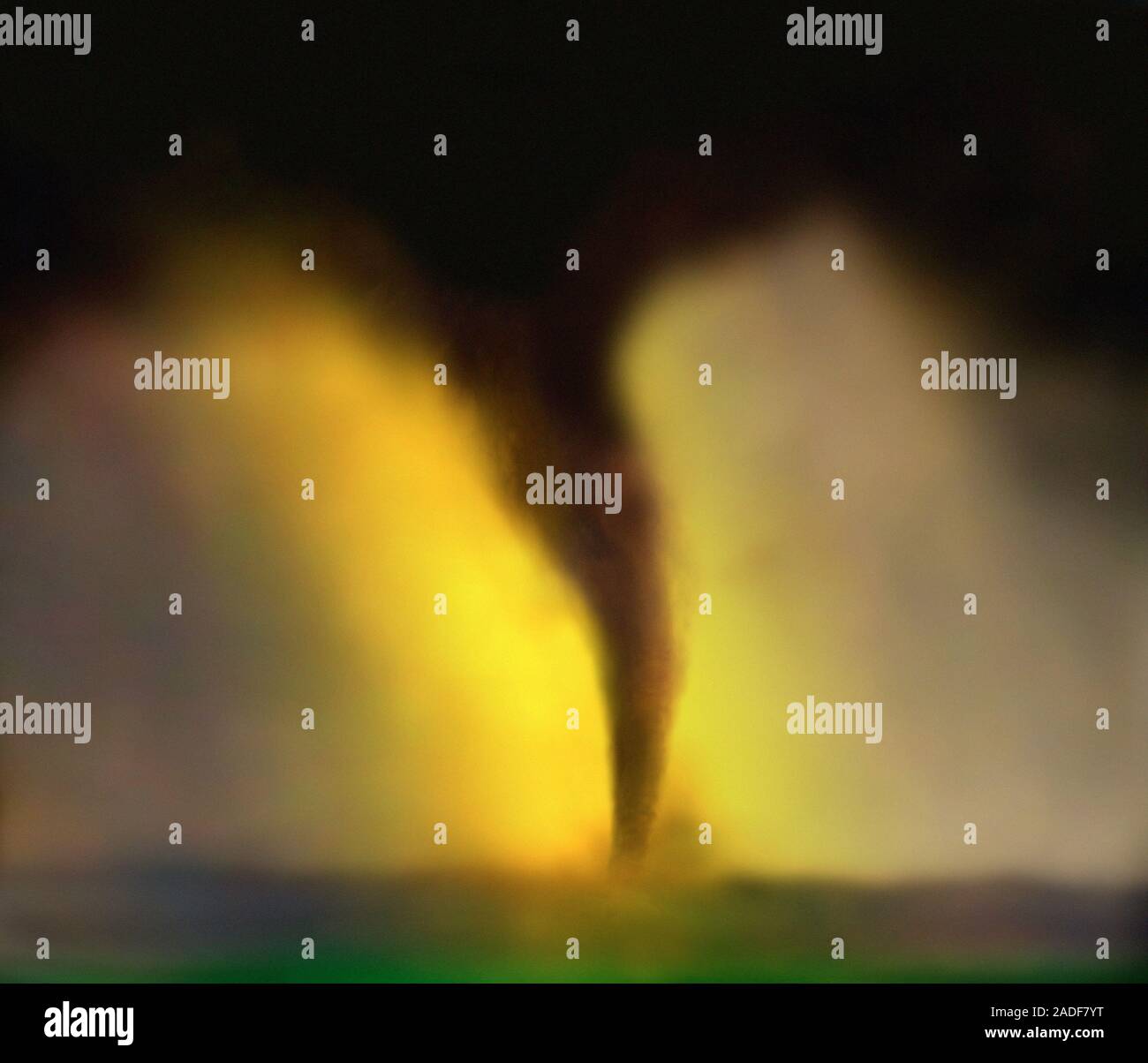 Tornado. Computer illustration of a tornado. A tornado is a violent