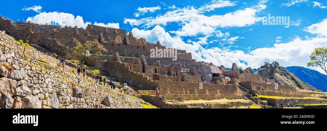 View of the ancient city of Machu Picchu, Peru Stock Photo