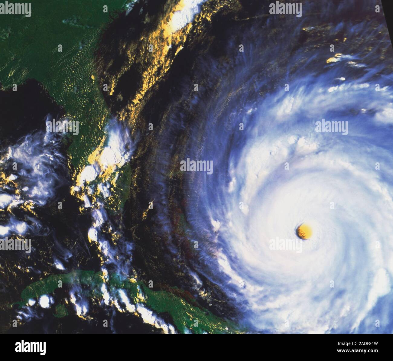 Hurricane Floyd. Combined visible and infrared satellite image of