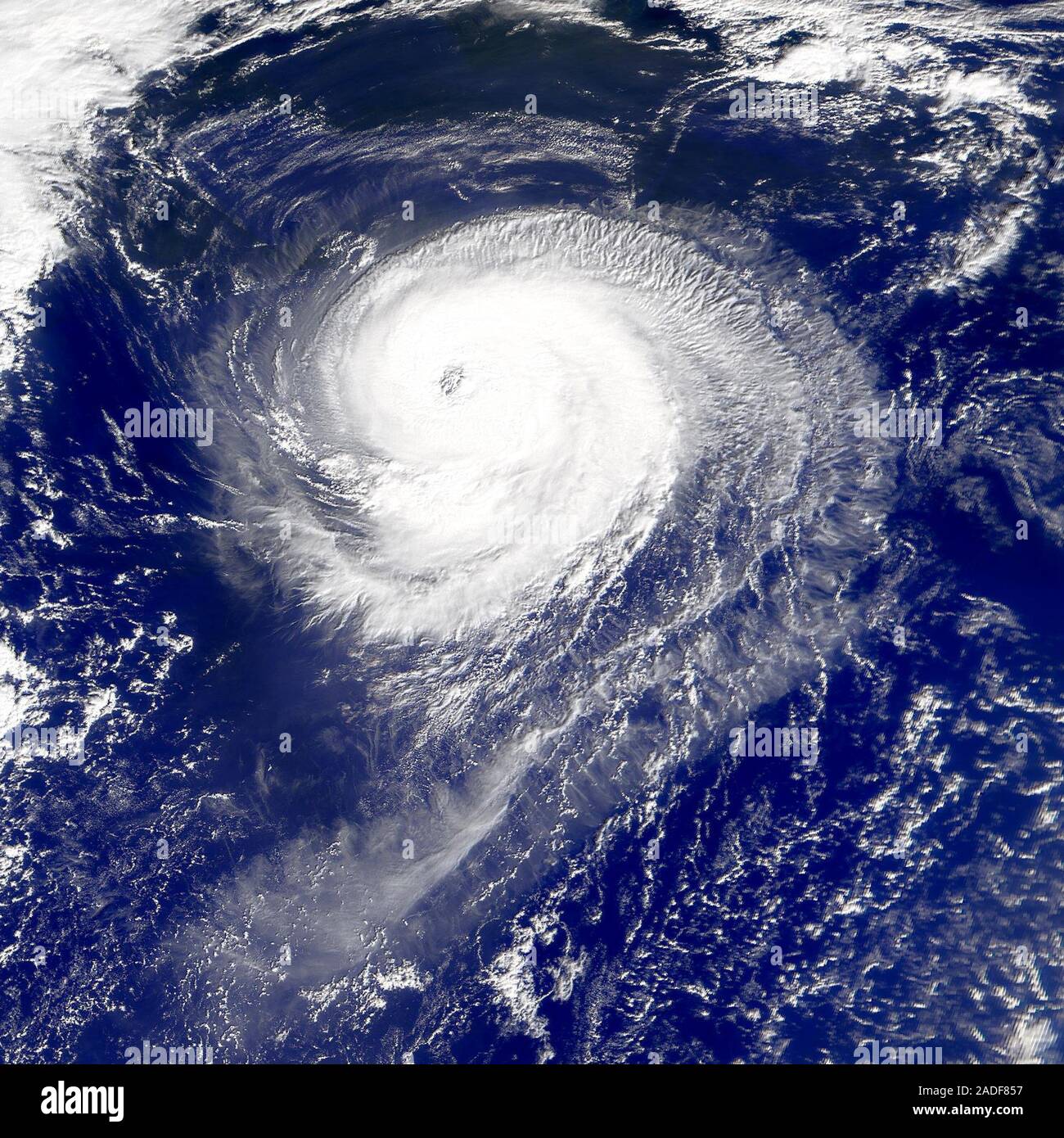 Hurricane Alberto. Satellite image of Hurricane Alberto in the Atlantic Ocean. Hurricanes (tropical cyclones) are low pressure systems that develop ov Stock Photo