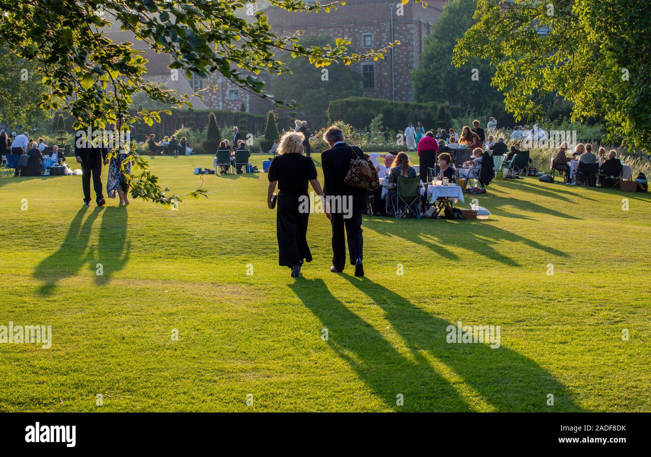 Glyndebourne Opera Festival, Sussex, during the Interval of Mozart's The Magic Flute Stock Photo