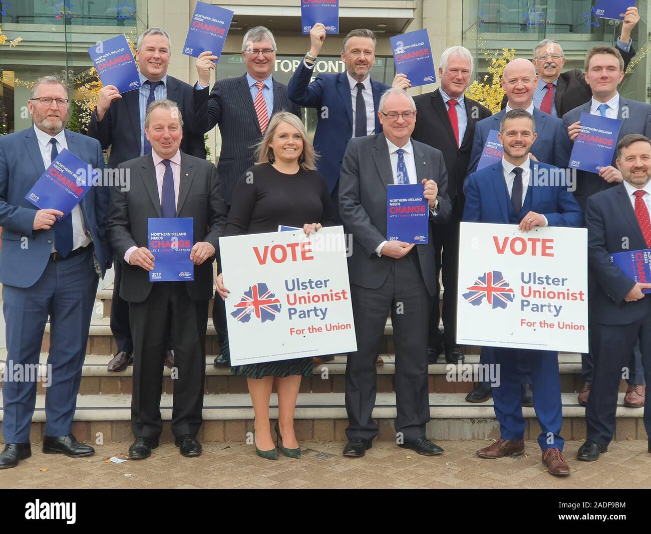 The Ulster Unionist Party launching its manifesto for the General Election at the Stormont Hotel in Belfast on Wednesday morning. Stock Photo