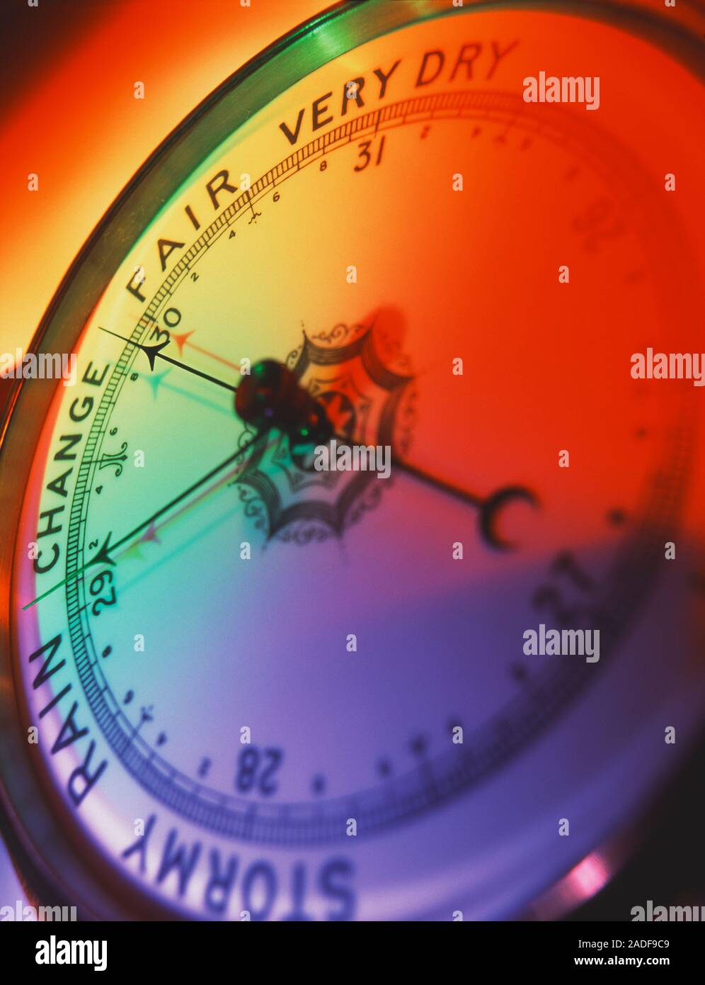 Barometer. A barometer for measuring atmospheric pressure and hence