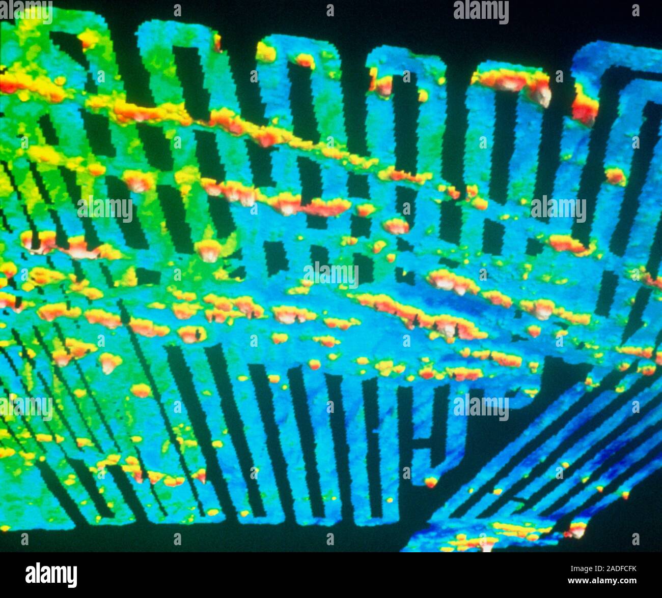 Volcanoes on the ocean floor. Image of the floor of the Pacific Ocean ...