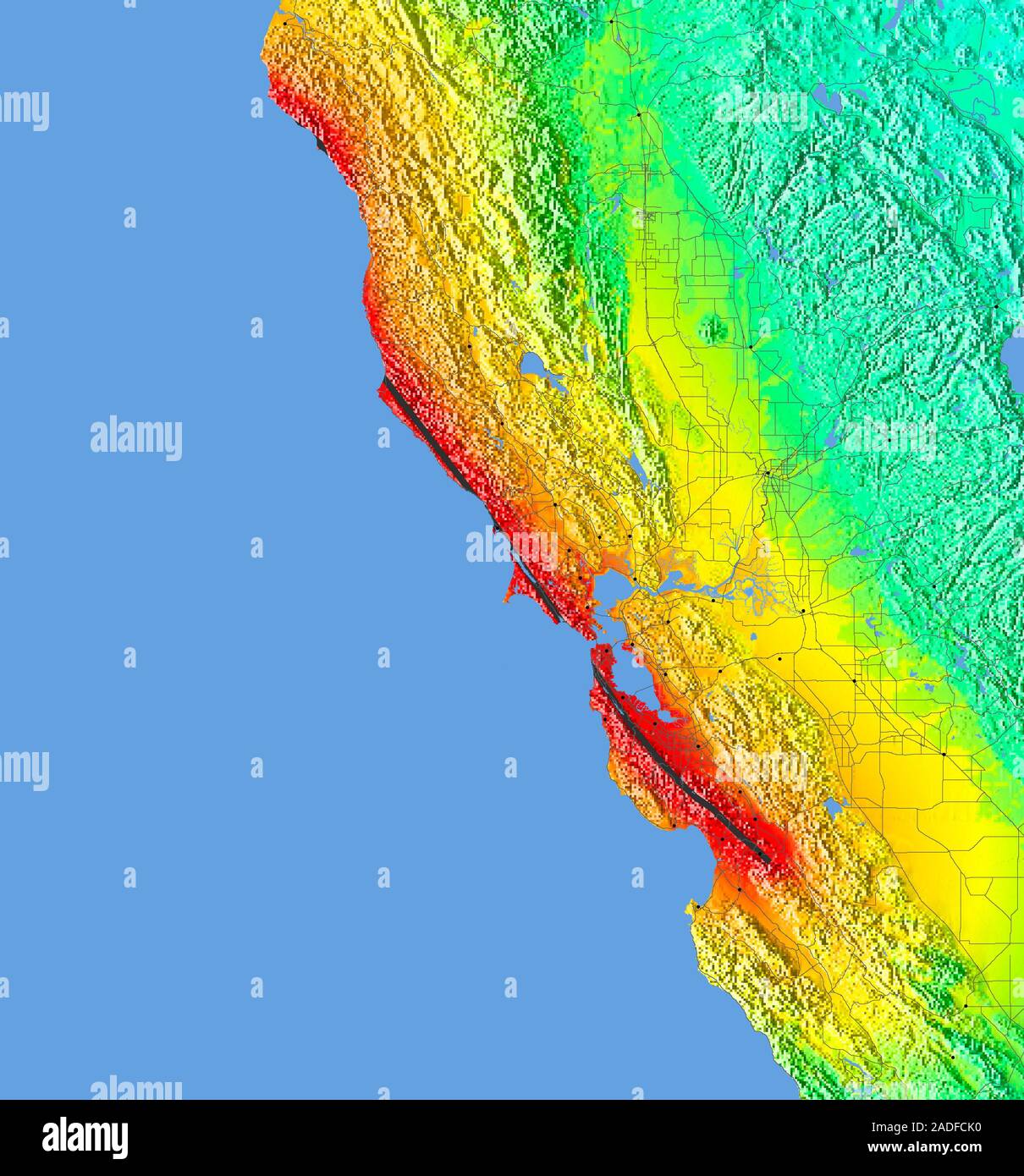 1906 San Francisco earthquake intensity map, as applied to