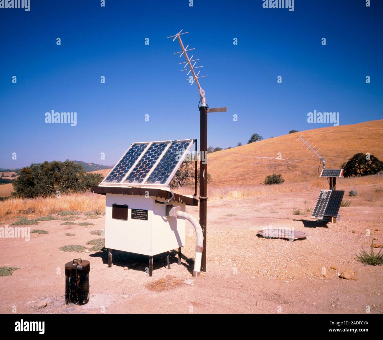 Parkfield earthquake prediction experiment. Strain meters measuring seismic slip on the San