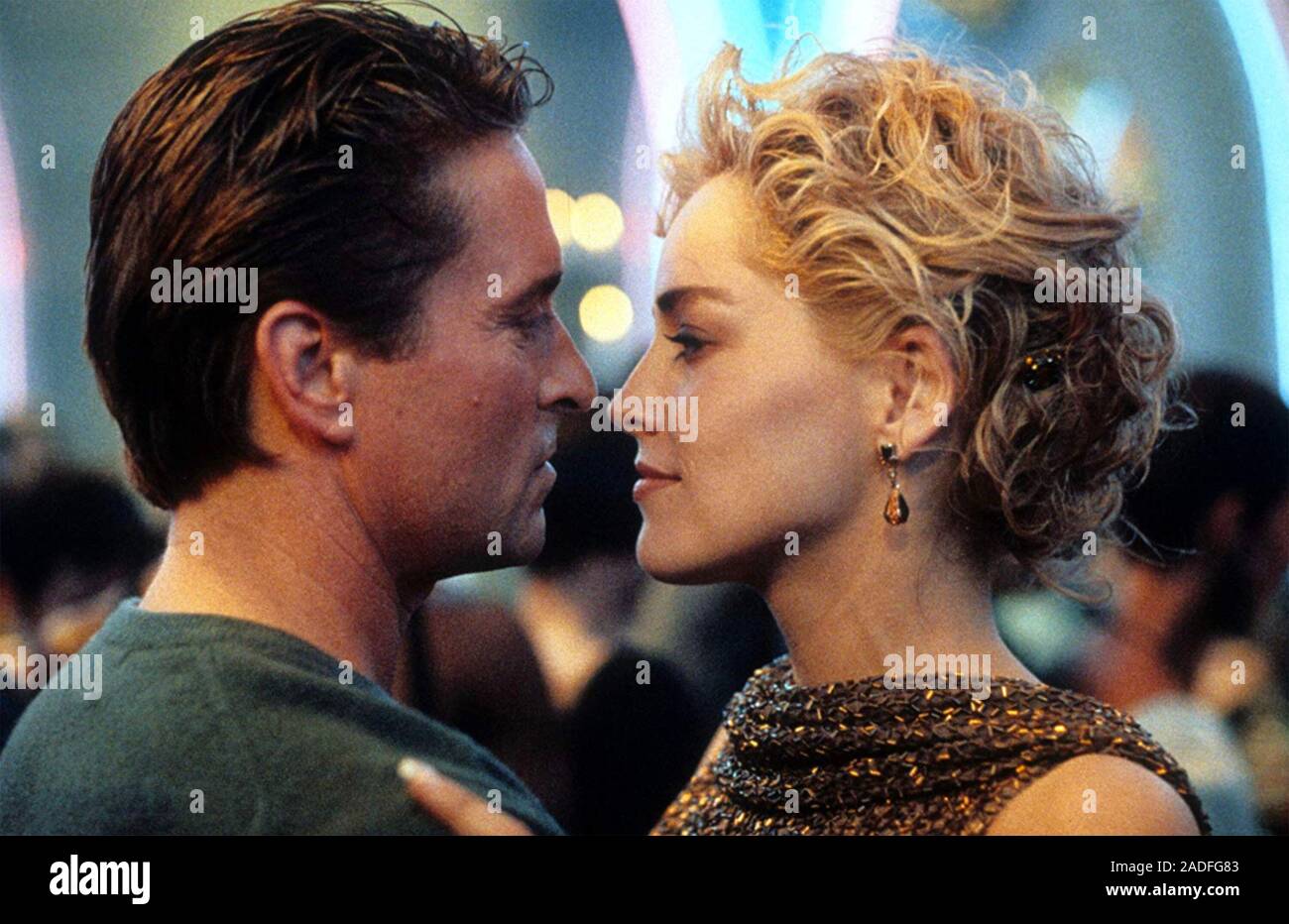 BASIC INSTINCT 1992 TriStar Pictures film with Sharon Stone and Michael Douglas Stock Photo