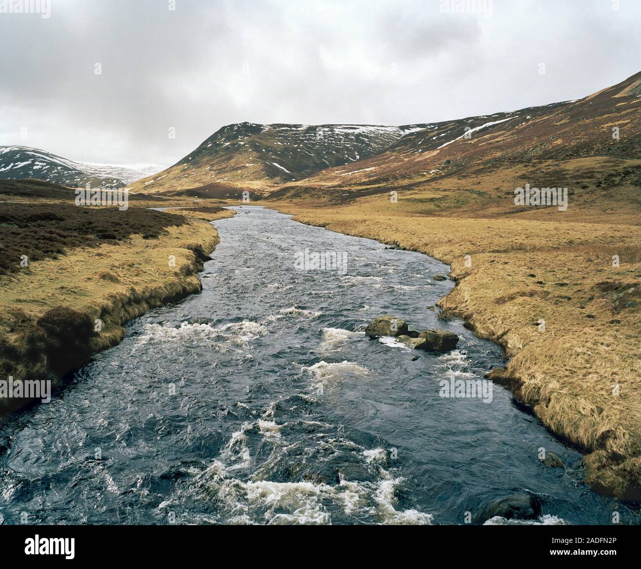 Mountain river, Scotland. This is Clunie Water, in the Grampian