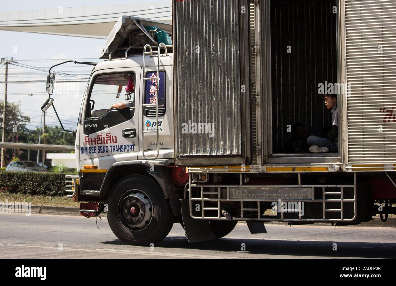 Chiangmai, Thailand November 21 2019 Truck of Nim See Seng Transport