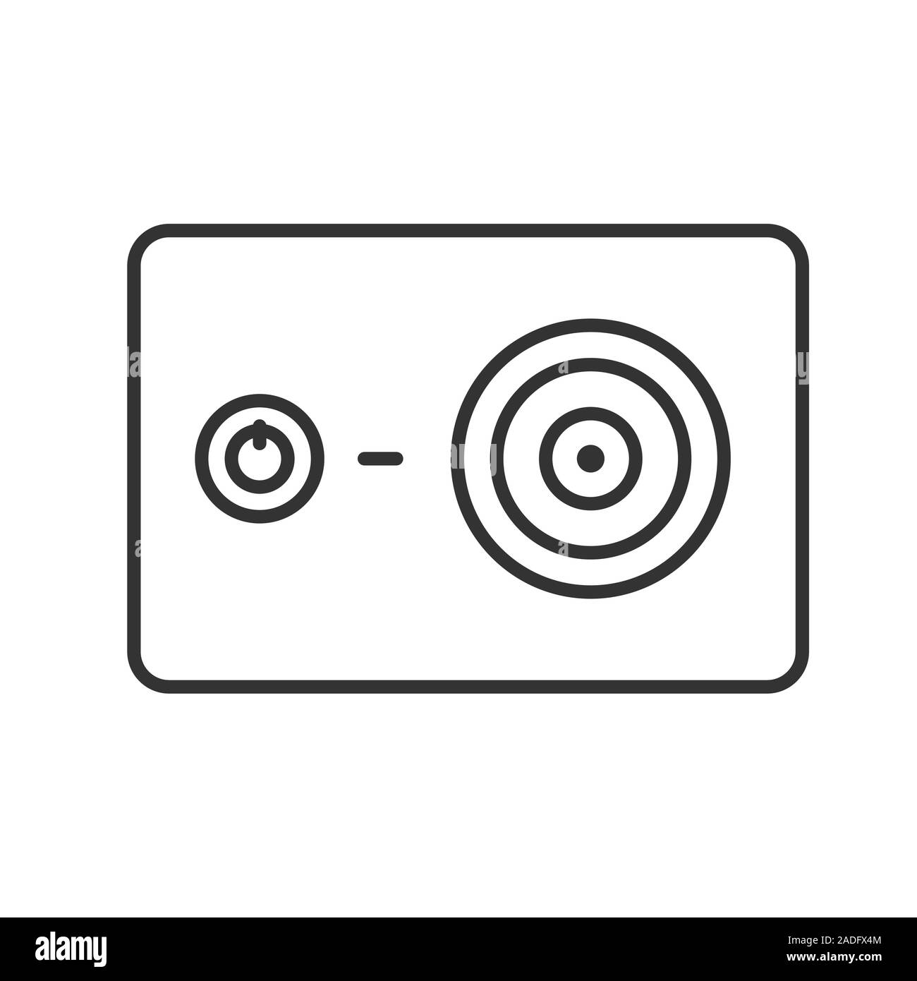 Action camera linear icon. Thin line illustration. Contour symbol ...