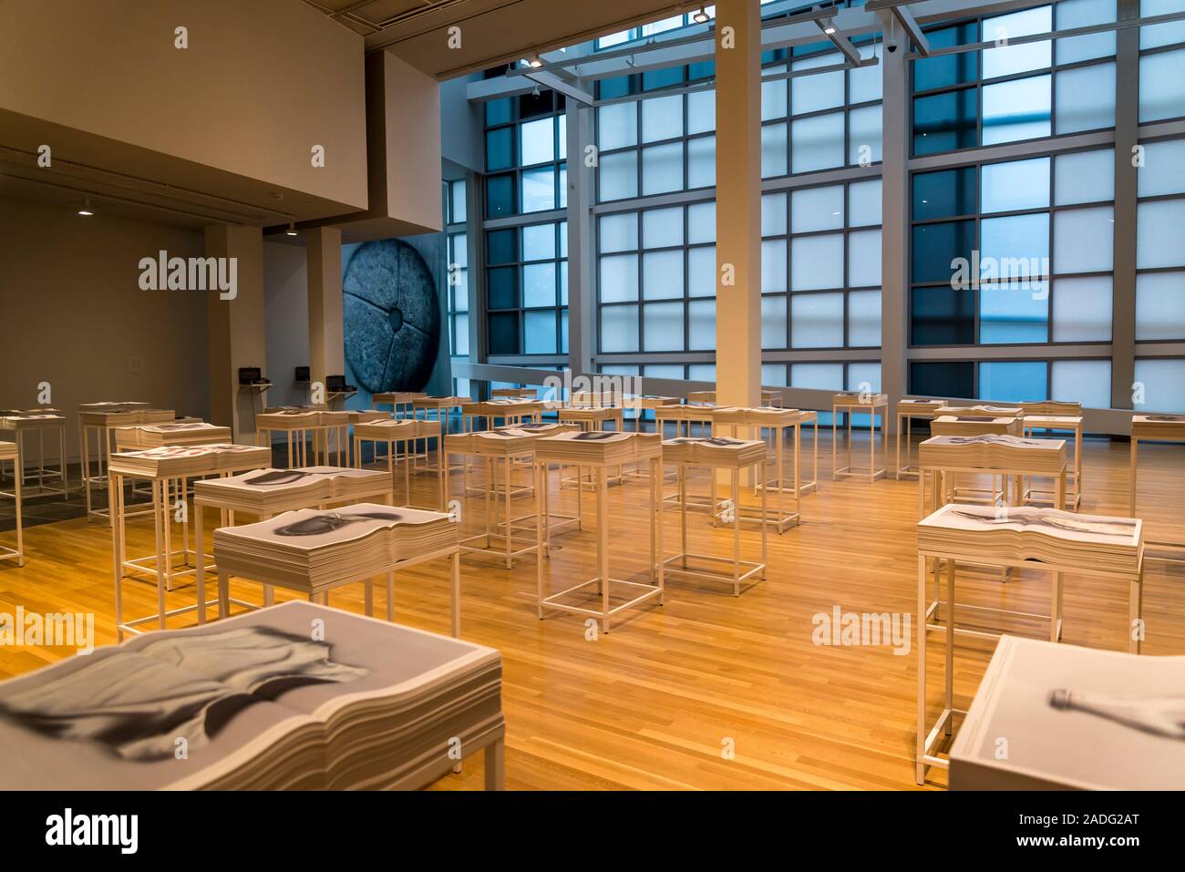 Work by Ann Hamilton in HERE exhibition, Wexner Center for the Arts