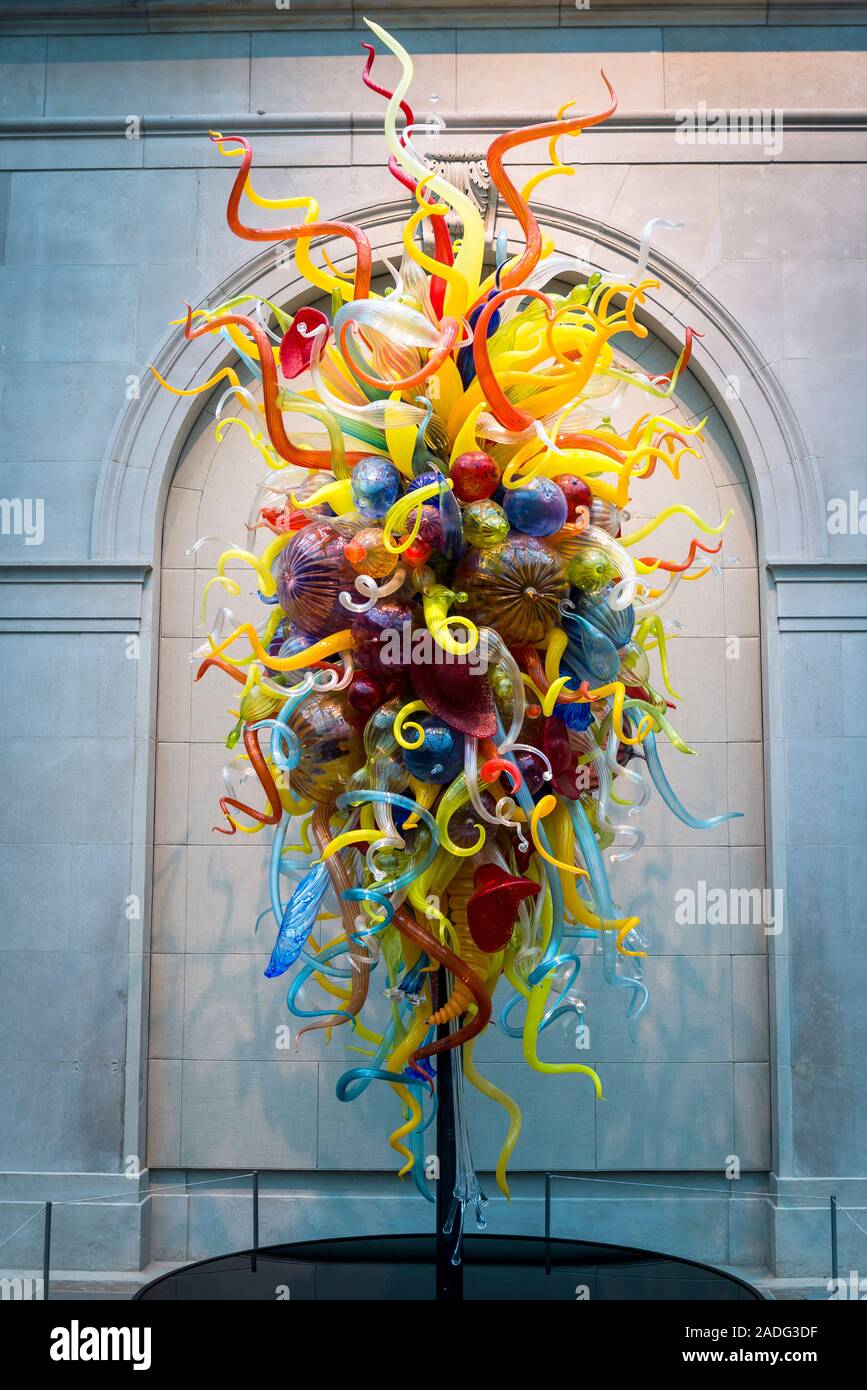 Dale Chihuly Glass and metal sculpture, Columbus Museum of Art