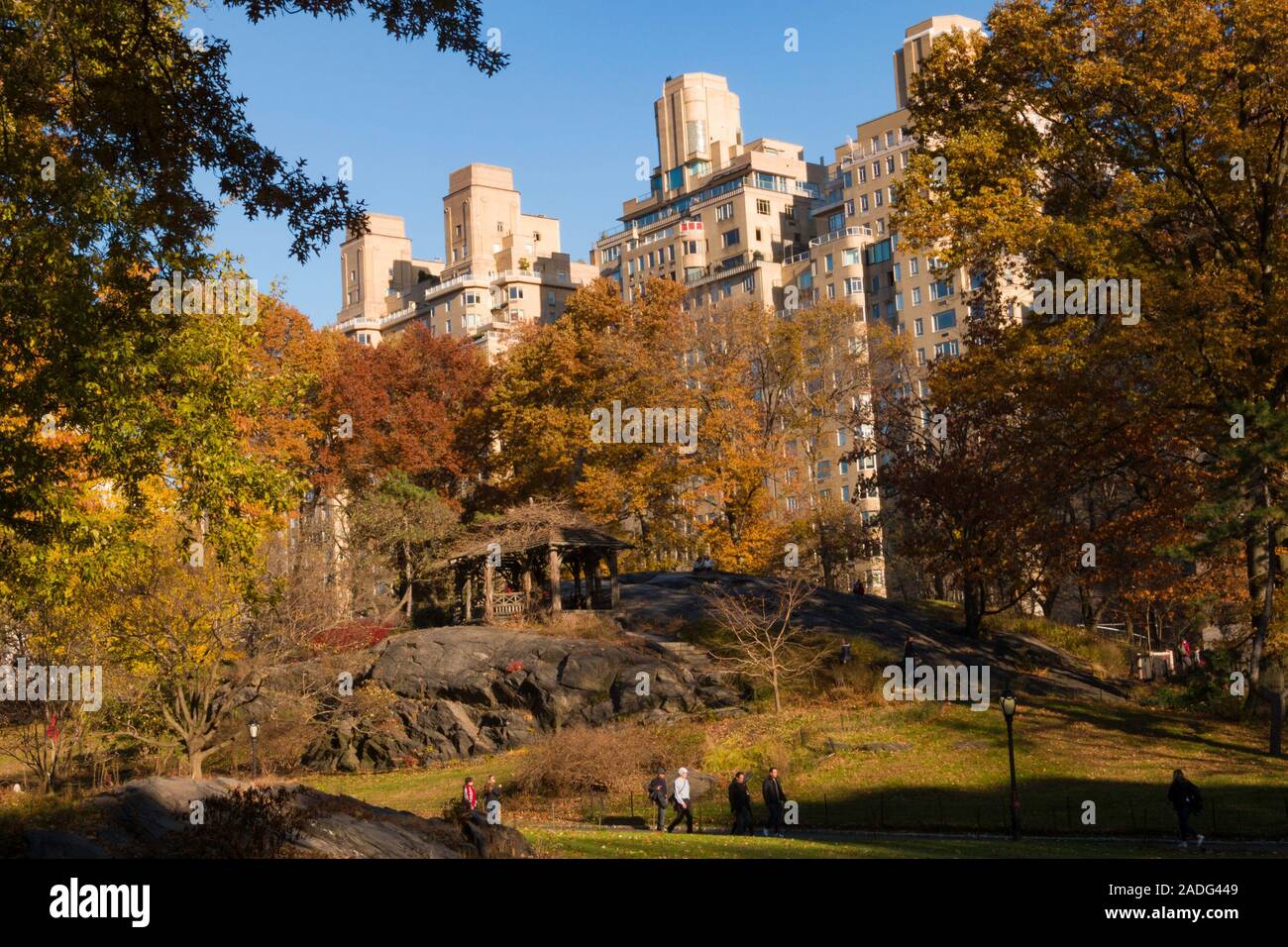 Central Park is a Public Oasis in New York City, USA Stock Photo