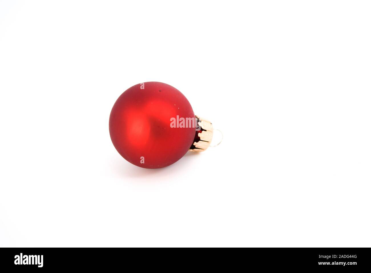 Red Christmas ball isolated on white background Stock Photo - Alamy