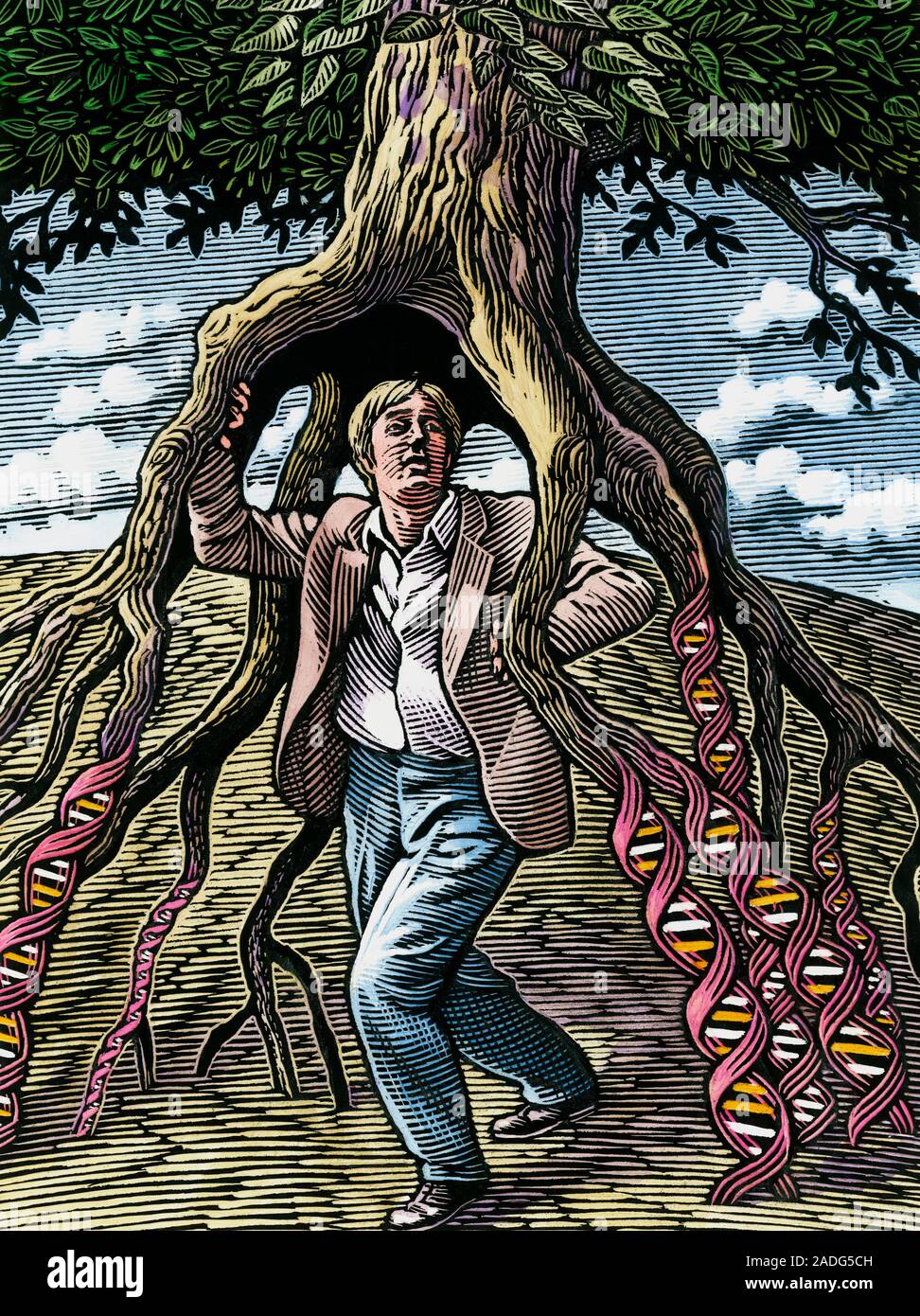 Genetic Construct Deviantart Genetic inheritance. Conceptual artwork representing the role of DNA ...