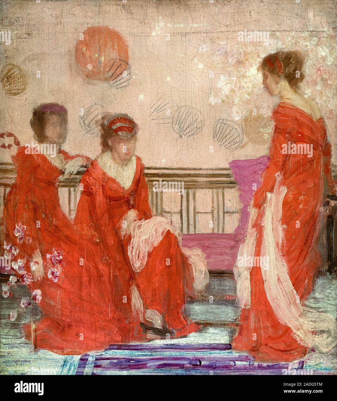 James McNeill Whistler, Harmony in Flesh Colour and Red, painting