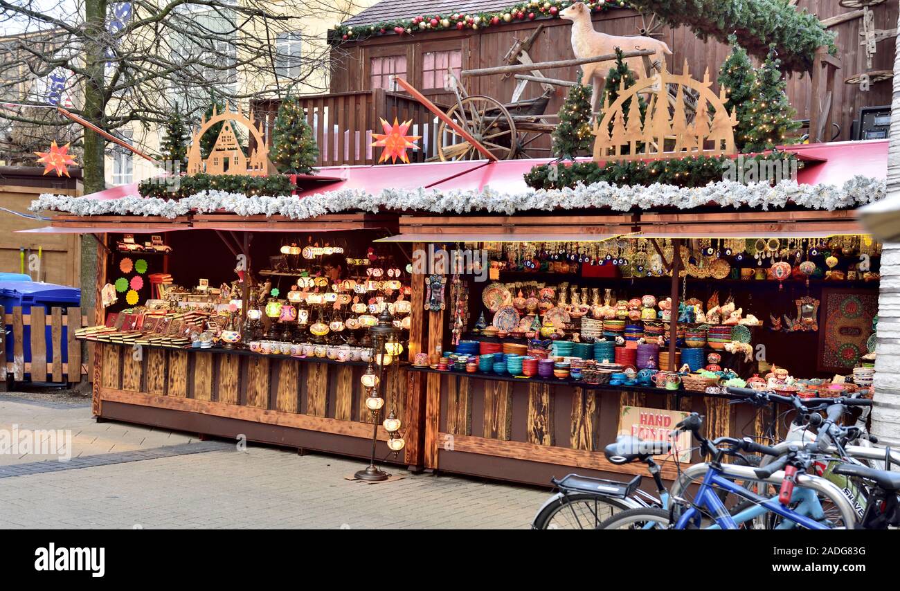 Christmas market in Broadmead December 2019, Bristol, UK Stock Photo
